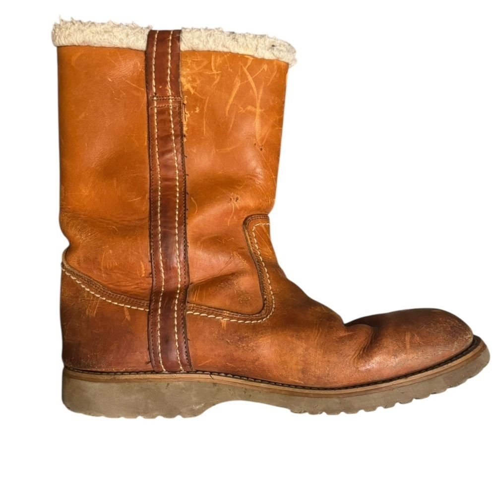 DEX VINTAGE Work Western Boot Brown Leather Outdoor Men’s Size 10.5 Vibram Soles